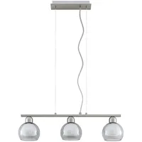 LUCANDE Kaiya 3-flg. 68 cm modern grau Aluminium