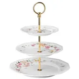 Rosenthal Maria Pink Rose Etagere, 3-tlg. 26cm (10430-407165-25300)