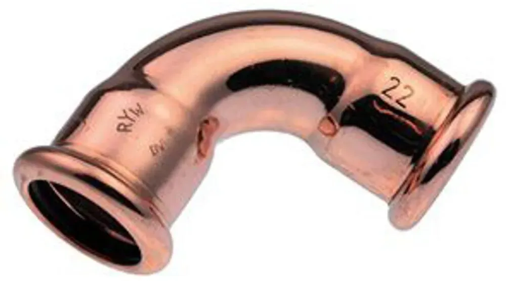 Logafix Kupfer Gas Bogen 90° i/i 35 M-Kontur