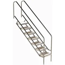 Ideal Edelstahl Modell 08.1 Treppe Miami 179,9 cm x 183,8 cm Edelstahl
