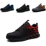 Arbeitsschuhe Herren Leicht, Sicherheitsschuhe Herren S3 Arbeitsschuhe Damen Leicht Atmungsaktiv Stahlkappenschuhe Berufsschuhe rutschfeste Safety Shoes Schuhe mit Stahlkappe 35-48 EU - 37 EU