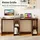 Costway Kleiner Schreibtisch, 2 Fächern, PC-Tisch, Bürotisch für kleine Räume, 80 x 40 x 74 cm Braun