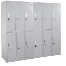 MCW Schließfach Preston T829, Schließfachschrank Wertfachschrank Spind, Metall 12 Fächer
