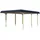 SKANHOLZ Carport Wendland 4,09 x 6,28 m grau mit Aluminiumdach und Pfostenanker