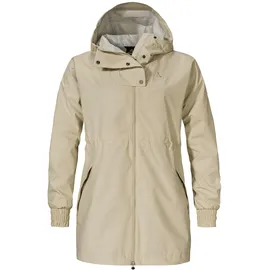 Schöffel Parka Style Bohorok WMS, wasserdichter Regenparka aus recyceltem Material, atmungsaktive Allwetterjacke mit Oversize-Passform, brandon beige, 40