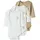 Langarmbody NBNBODY LS OXFORD BEAR NOOS Packung 3-tlg 3er-Pack mit Druckknöpfen im Schritt weiß 62