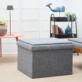 Dune Design DuneDesign Sitzhocker mit Stauraum 56 x 56 x 40 aus Filz Grau