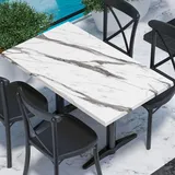GGM Möbel Jamaika | Weiß Marmor | B:T 120 x 70 cm | Topalit Tischplatte