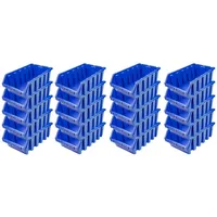 PROREGAL SuperSparSet 20x Sichtlagerbox 5 | HxBxT 18,7x33,3x50cm | Blau | Sichtlagerbehälter Sichtlagerkasten Sichtlagerkastensortiment Sortierbehälter Stapelbehälter