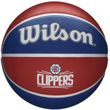 Wilson Basketball NBA TEAM TRIBUTE, LOS ANGELES CLIPPERS, Outdoor, Gummi, Größe: 7