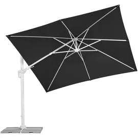 Schneider Schirme Rhodos Twist Bianco 300 x 300 cm anthrazit inkl. Ständer und Schutzhülle