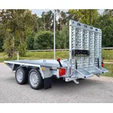 Maschinentransporter Baumaschinenhänger 2700kg tandem Schaufelablage gebremst