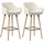 CLP 2er Set Barhocker Grant Stoff beige