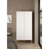 Andas »Bodo, Drehtürenschrank, Aufbewahrung Kasten Schrank Stauraum«, 2 Türen, 2 Schubladen, Beine und Griffe Massivholz, Breite 99 cm