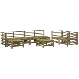 vidaXL Garten-Lounge-Set 8-tlg. Kiefernholz braun