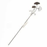 SIDCO Regenmesser Ginkgo Gartenstecker Metall Gartendeko Niederschlagsmesser Blüte