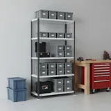Proregal Schraubregal PANDA TALL HxBxT 200x100x30cm | 5 Fachböden Fachlast 100kg | Anthrazit-Weiß