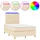 vidaXL Boxspringbett mit Matratze & LED Creme 120x200 cm Stoff
