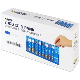 HMF 4710-05 Münzsortierer Euro Spardose 24 x 5 x 12 cm, Blau