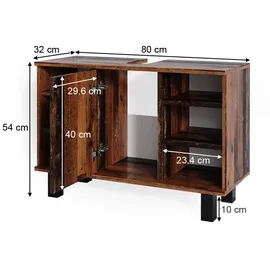 Vicco Waschbeckenunterschrank Fynn 80 x 54 cm Antikholz