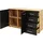 Priess Kombikommode 123 x 71 x 38 cm Schwarz