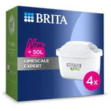 BRITA Maxtra Pro Expert Wasserfilterkartusche für Wasserhahn, Kalkschutz, 4 Stück, für Filterkaraffe, Anti-Kalk-Formel, 50% leistungsstärker als All-in-1, reduziert Chlor, feine Partikel, Metalle