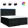 vidaXL Boxspringbett mit Matratze Schwarz 180x200 cm Stoff