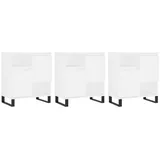 vidaXL Sideboards 3 Stk. Weiß Holzwerkstoff