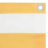 vidaXL Balkon-Sichtschutz Weiß und Gelb 90x400 cm Oxford-Gewebe