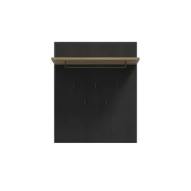 Forte Garderobenpaneel Bohol 86,5 x 105,6 x 30 cm Schwarz/Eiche