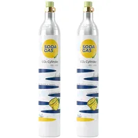 NextWhip CO2-Zylinder für Wassersprudler, für bis zu 60Lgesprudeltes Wasser,Gewinde Connect CO2-Zylinder, 14.5 Oz SodaMaker CO2 Gasflasche für Soda Wasser Maschine (2 Kanister)