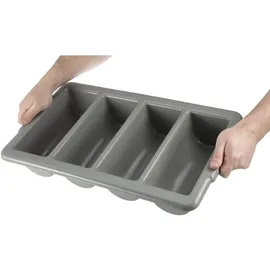 Olympia Kristallon Besteckkasten stapelbar 10 x 53 x 32,5 cm grau