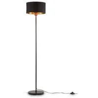 B.K.Licht Stehleuchte, schwarz-gold, 1xE27/60W max. exkl.