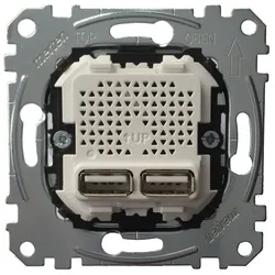 MERTEN EL ME 43660100 - System M USB Anschluss 2-fach - Netzteil - USB, Grau