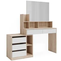 Vicco Schreibtisch Anja Weiß/sonoma, 139.8 x 40 cm mit Schubladen, Vicco