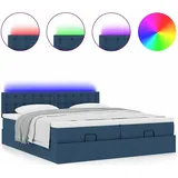vidaXL Ottoman-Bett 200 x 200 cm Blau