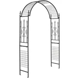 Costway Rosenbogen Metall Rosengitter mit 4 Bodenpfählen 143x40x234cm