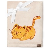 Be Mammy Warme Kuscheldecke Babydecke Blanket Baby Geschenk BE20-168 Beige - Katze)