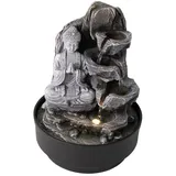 Lemodo Zimmerbrunnen mit LED-Beleuchtung, Dekobrunnen “Buddha Anjali Mudra” für die Wohnung