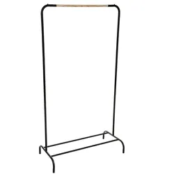 FIVE - Einfacher Kleiderständer mit Rollen 80x40x149 cm in Schwarz