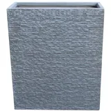 Raumteiler Pflanzgefäß Fiberglas grau 80 x 30 x 92 cm Brick-Optik