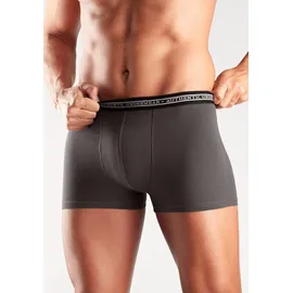Authentic Underwear Boxer AUTHENTIC UNDERWEAR "Boxershorts für Herren", Herren, Gr. 6L, 4 Stk., bunt (beige, olivgrün, grau, braun), Jersey, Obermaterial: 95% Baumwolle, 5% Elasthan, unifarben, Unterhosen, schwarzer Webbund mit Logoschriftzug