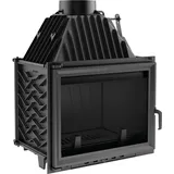 KRATKI Kamineinsatz ZUZIA – 16 kW Kaminofen-Einsatz aus Gusseisen – Gerade Sichtscheibe – Effiziente Wärmeabgabe, Manuelle Luftregelung – Schamottierte Brennkammer – 8 mm Wandstärke