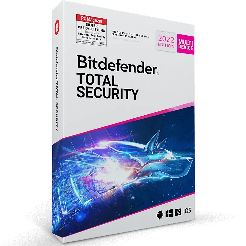 Bitdefender Total Security 2022 | 3 Geräte / 2 Jahre | Sofortdownload + Produ...