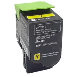 Lexmark Original Toner 78C2XY0 High Yield Farbe: Yellow ca. 5.000 Seiten für CS 421,521,622 Serien und CX 421,521,622,625 Serien wb