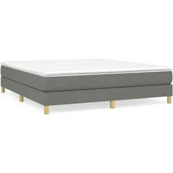vidaXL Bettgestell ohne Matratze Dunkelgrau 180x200 cm Stoff
