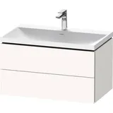 Duravit „L-Cube“ c-shaped Badmöbel-Set 800mm weiß supermatt × weiß supermatt