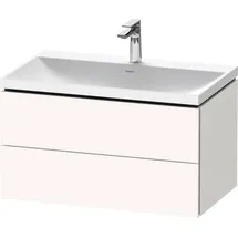 Duravit „L-Cube“ c-shaped Badmöbel-Set 800mm weiß supermatt × weiß supermatt