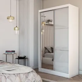 masseno Schwebetürenschrank VITALE 120 x 216 x 61 cm Weiß