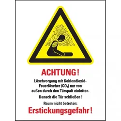 Dreifke® Warn-Kombi CO2-Feuerlöscher - Löschen..., ISO, Recycling-Verbundplatte, 300x400mm